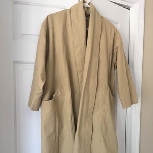 Elizabeth Suzann Ida Trench in Khaki Cotton Canvas